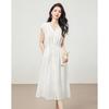 Thin strip mid length dress sleeveless V-neck casual skirt