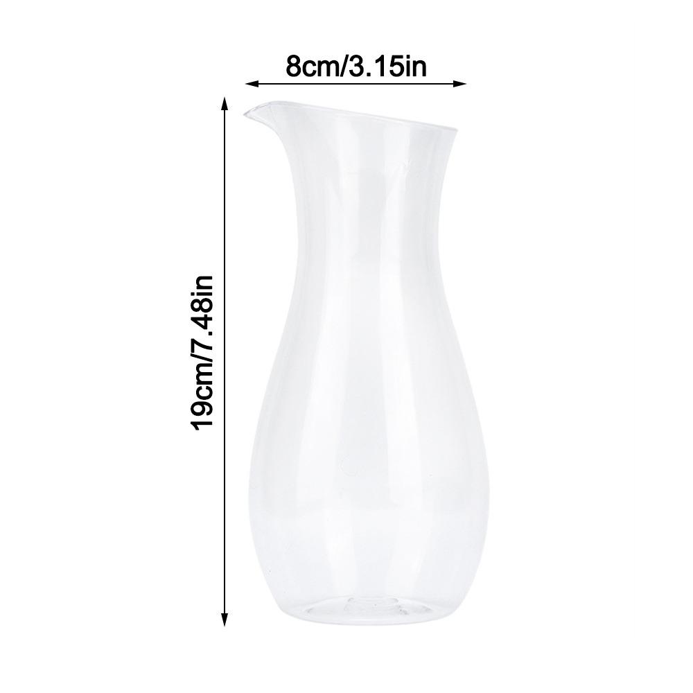 Transparent Juice Bottle Divided Hip Flask Wine Carafe Drink Pitcher Beverage Carafe Home 670ml