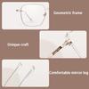 Fashion Big Square Anti Blue Light Glasses Ultra Light Transparent Metal Frame for Women Men Computer Eye Protection Spectacles