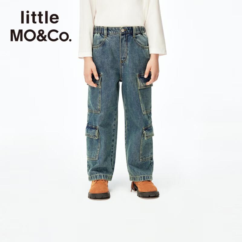 Little MO&Co. Kids  Straight-Leg Denim Jeans 140
