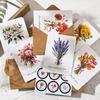 6PCS Rose Oil Painting Cards with Envelopes, Foil Stamping Luxe Greeting Card for Valentine, Birthday, Wedding, Anniversary Gift
