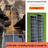 Chicken Duck Goose Dual-use Water and Feed Trough - Wet/Dry Feeding for Free-range Poultry, Non-Tip Design