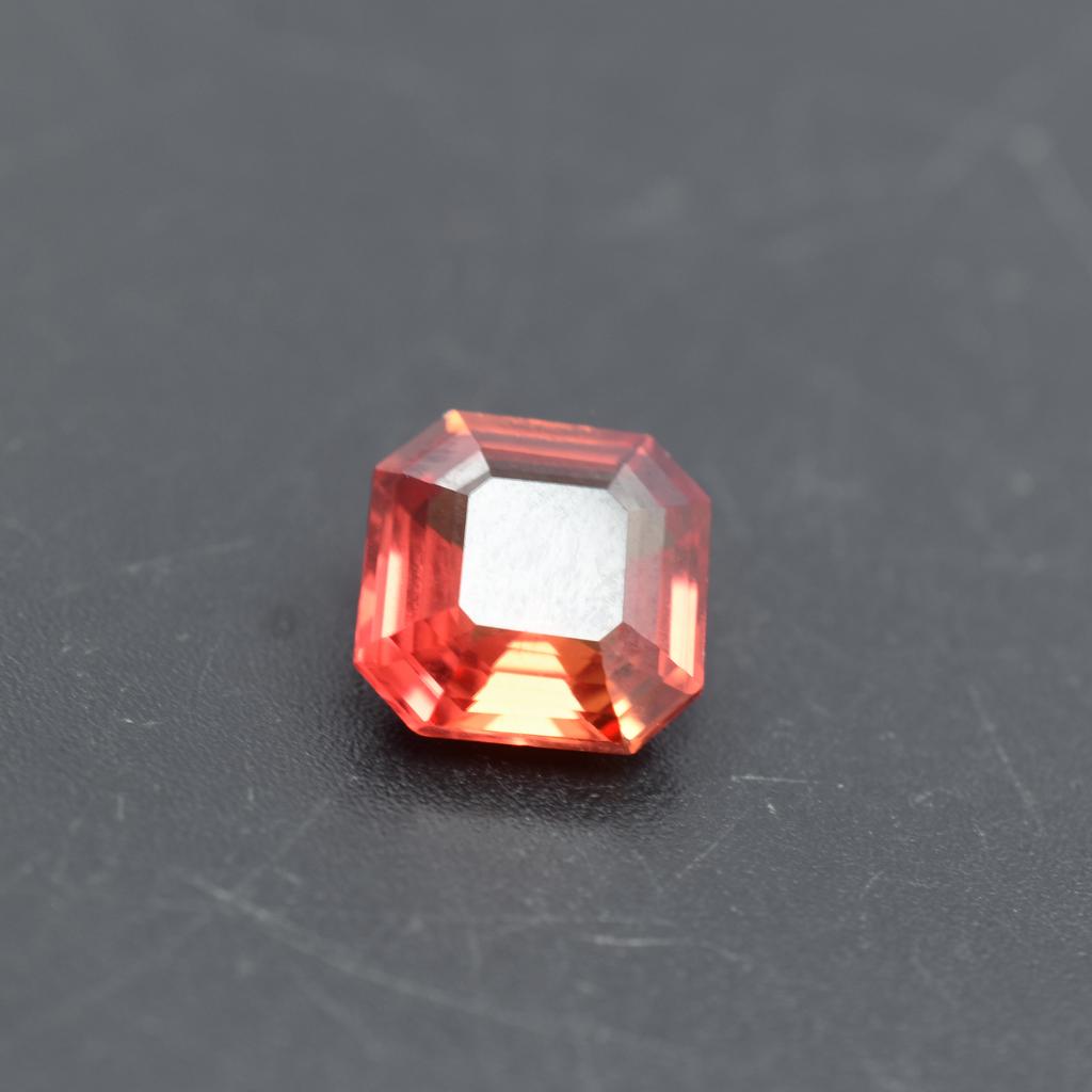 Ceylon Sapphire Orange Square Cut 7.50 Ct Natural CERTIFIED Loose Gemstone M-2072-sa