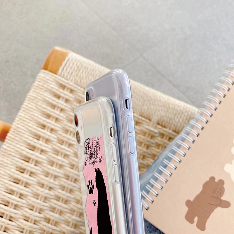 Cute Cat Cartoon Soft Transparent Silicon Case For Samsung A55 A35 M35 M34 S24 Xiaomi Redmi Note 13 Pro 13C Poco M6 Camera Shockproof Protective Cover
