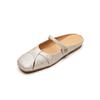 Hollow temperament Baotou cool half slippers women's summer wear 2025 new summer lazy Chinese camellia Muller shoes