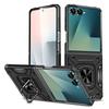 Applicable To Samsung Zflip1 Folding Mobile Phone Case Magnetic Ring 2-in-1 Hot-selling  Case Z Flip1