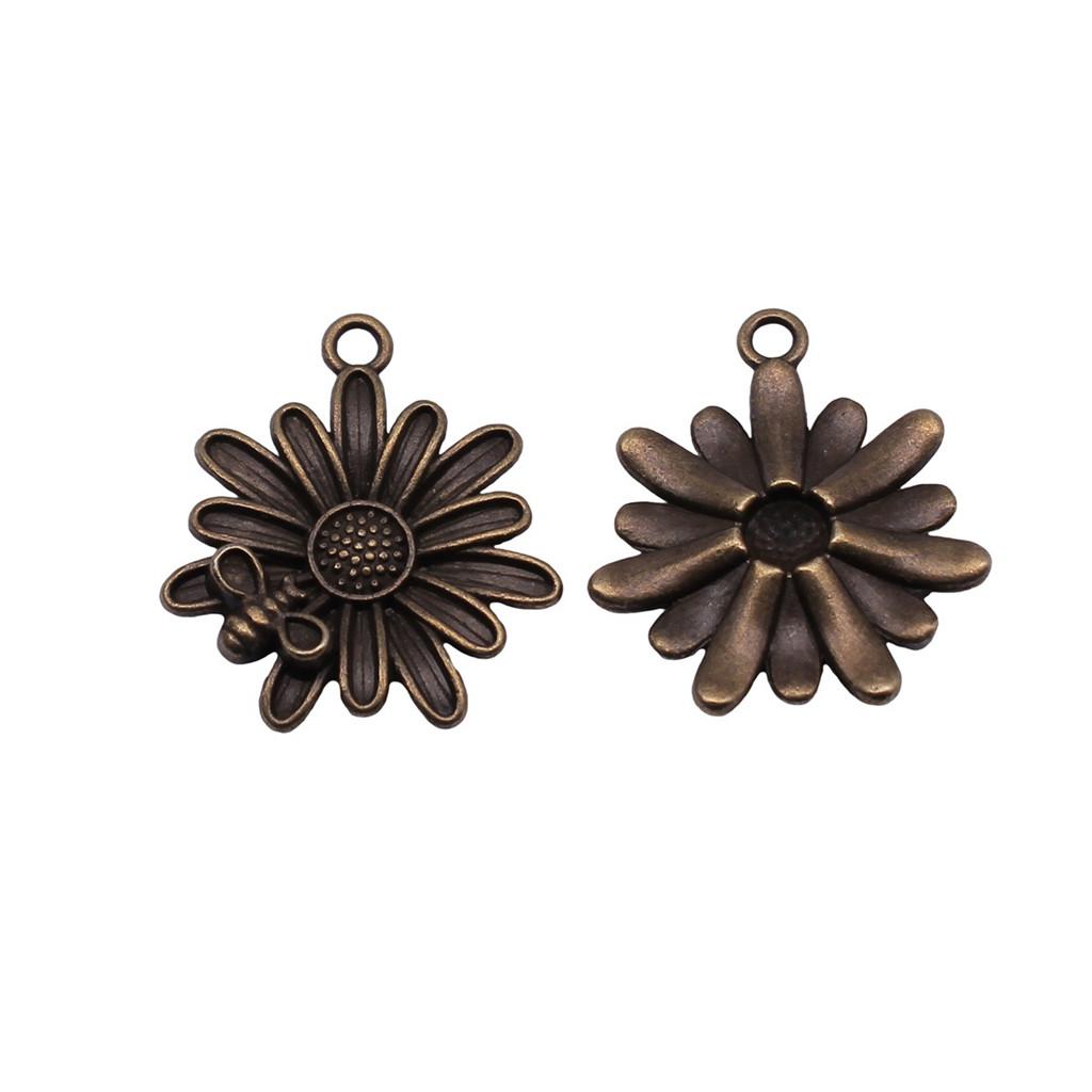 Flowers Of Life Charms Vintage Alloy Pendants For Nature Inspired Jewelry Making