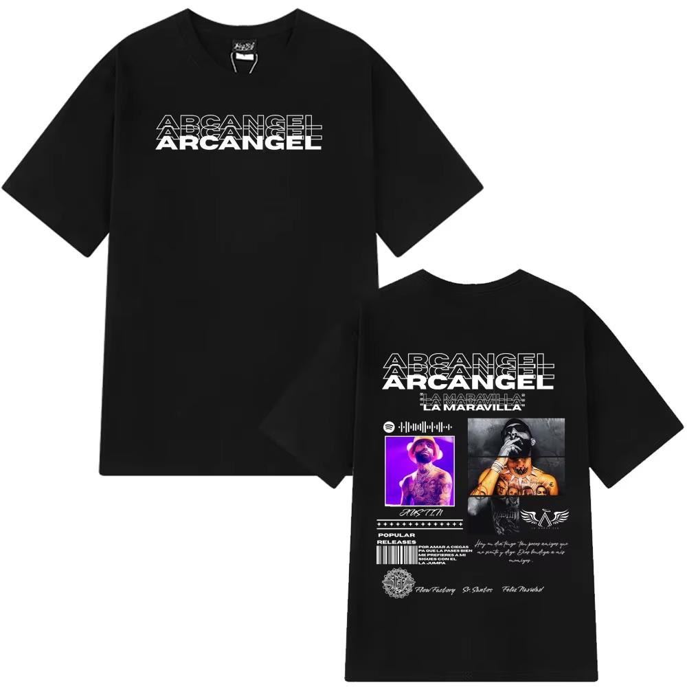 Rapper Arcangel Album 2026 T Shirt Unisexs Unisex Clothing Hip Hop Fashion Oversized Short Sleeve Tshirt Cotton Tshirts Fan Gift