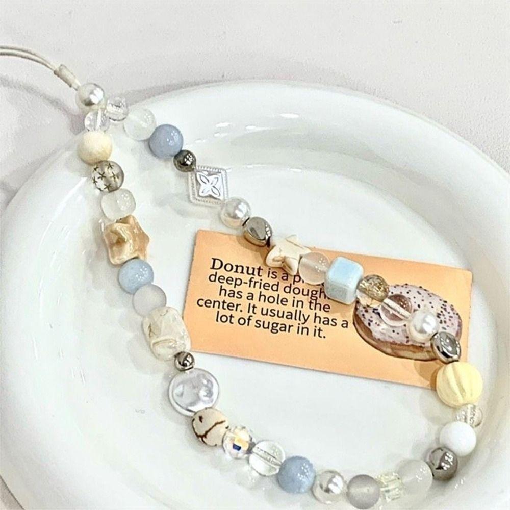 Závěsná šňůrka Korálkový řetízek na telefon Přívěsky na telefon Mobilní šňůrka Módní přívěsek Popruh na telefon Ženy Dívky