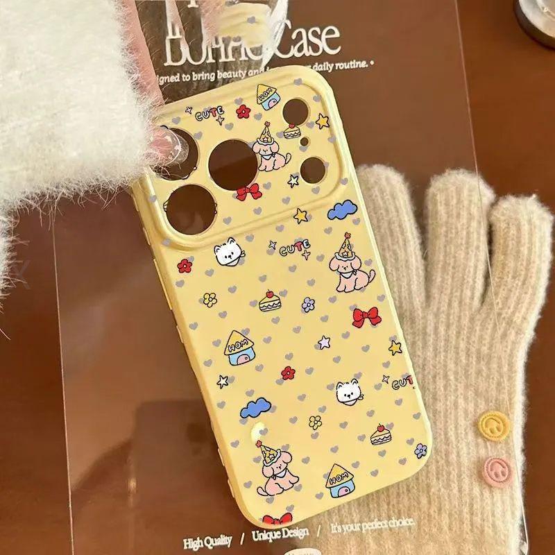 

Heart Cartoon Large Window Soft Case for Apple 17 Pro Max, Compatible with 11, 14, 15, 16. Apple 16 Pro Max