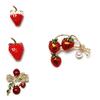 Creative Strawberry Brooch With Rhinestone Embellishments For Fashion Accessories