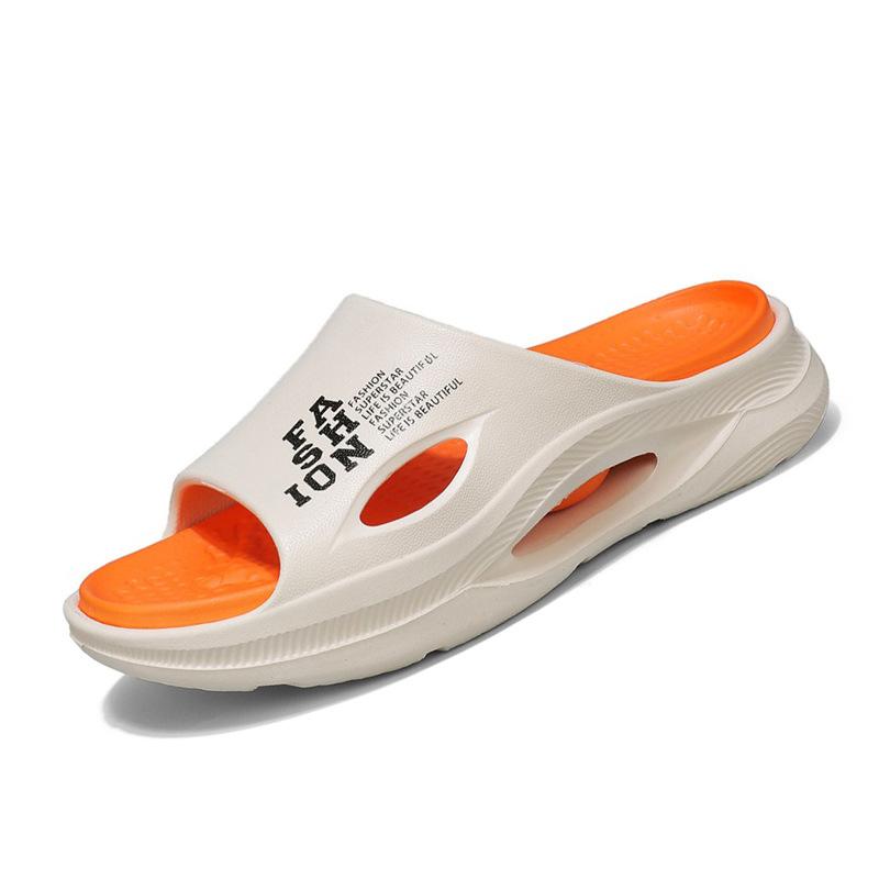 One-word drag men's summer 2024 new stepping on shit feeling outside slippers men's home leisure beach sandals student