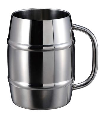 CAPTAIN STAG Cup Mug Beer Mug Beer Mug Double Stainless Steel Vacuum Double Structure Barrel Shape 1L Stainless Steel Warm/Cold UE-3499