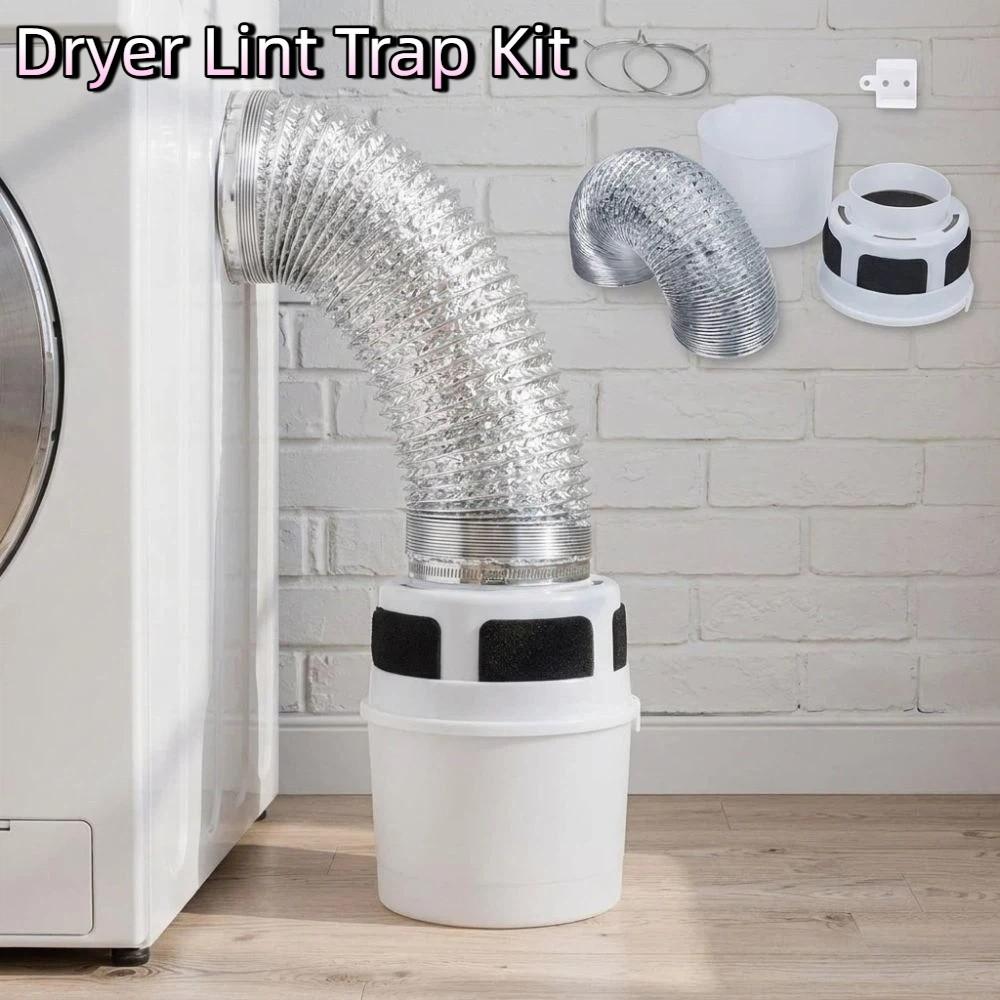 3 in 1 Dryer Lint Trap Kit with Vent Hose Flexible Washer Exhaust Duct Collector  Dryer Ventilation