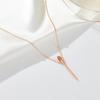 Kinel Zircon Matchstick Pendant Necklace For Women Rose Gold Color Party Fine Jewelry Gift