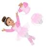 Atmungsaktives Ballett-Trainingsoutfit für 18-Zoll-Mädchenpuppen Elastisches Tutu-Kleid Einfach anzuziehen Kinder Rollenspiel-Spielzeugzubehör