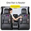 2Pcs Car Seat Back Organizer High Capacity Multi Pocket Storage Bag Anti Kick Mat Wear Resistant Auto Interior Accessories