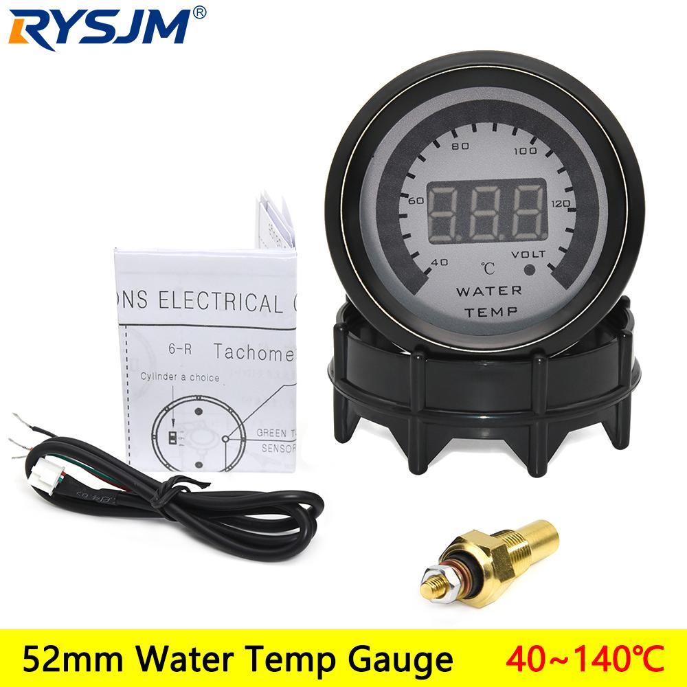 52MM Digital LED Boost EXT Exhaust Temp Gauge Voltmeter Voltage Air Fuel Ratio Gauge Oil Pressure Oil Temp Meter Car Gauge