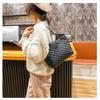 New Fashion Casual Armpit Bag Rhombus Embroidery Thread Chain Bag Women's Single Shoulder Oblique Span Tote Bag Women's