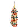Parrot Chewing Toy Wood Corn Cob Colorful Hanging Large Bird Bite Toy for Parakeet Cockatiel