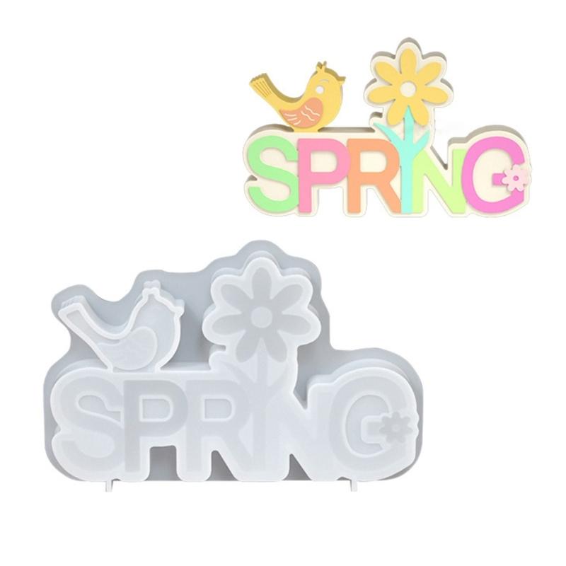 Easter Letter Silicone Candle Molds Heat Resistant Silicone Mould for Resin Casting Making Candle Soap Chocolate Candy