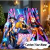 Custom Name KPop Cartoon Blanket Ideal Bedding Blanket Perfect for Travel, Camping, Living Rooms, Offices, Sofas, Fan Christmas Gift