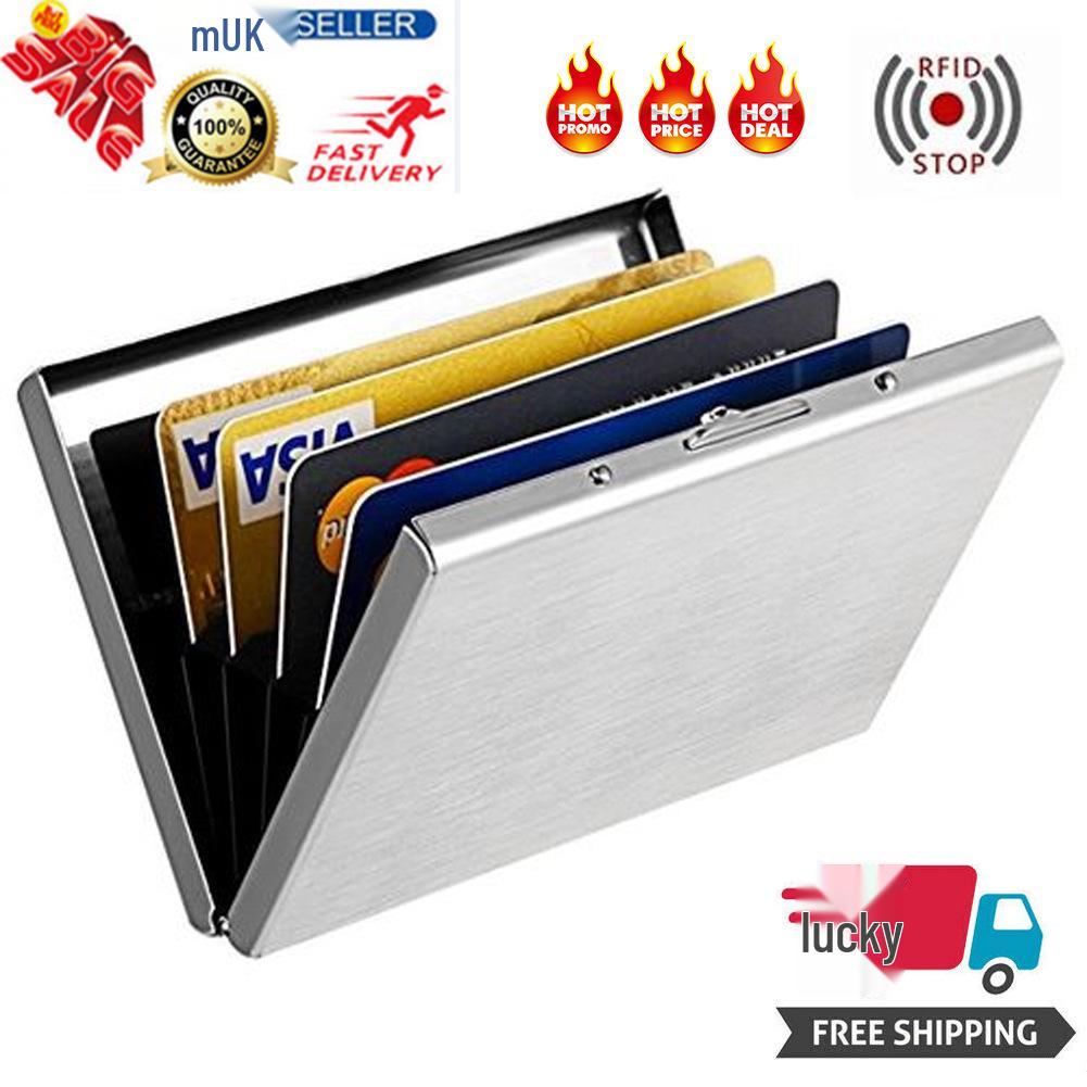 Stal Nierdzewna Antykradzieżowy Portfel na Karty dla Kobiet i Mężczyzn - Kredytowe, Podarunkowe, Wizytówki