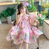 Girls' Stylish Floral Summer Princess Dress