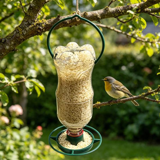 Bottle Topper Bird Feeder Turn Soda Bottle Into Eco-friendly Wild Bird Feeder Hanging Soda Bottle Bird Feeder for Garden Backyard