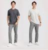 [Ice Silk Imitation Hemp] Langdeng Men's Summer Cool, Breathable, Fashionable Retro Round Neck Printed T-shirt