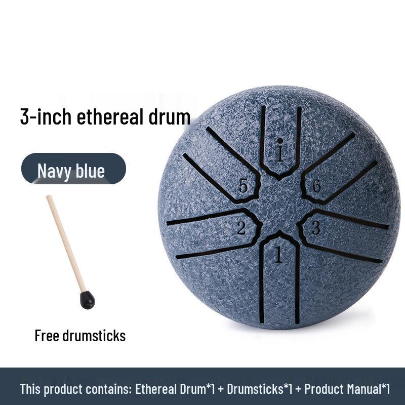 Ethereal Children's Mini Steel Tongue Drum - 3-inch & 4-inch, 8 Tones, Beginner Friendly