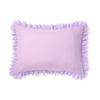 Francfranc Sheer Check Ruffle Pillowcase, 70x50cm, Purple, New Life Bedding