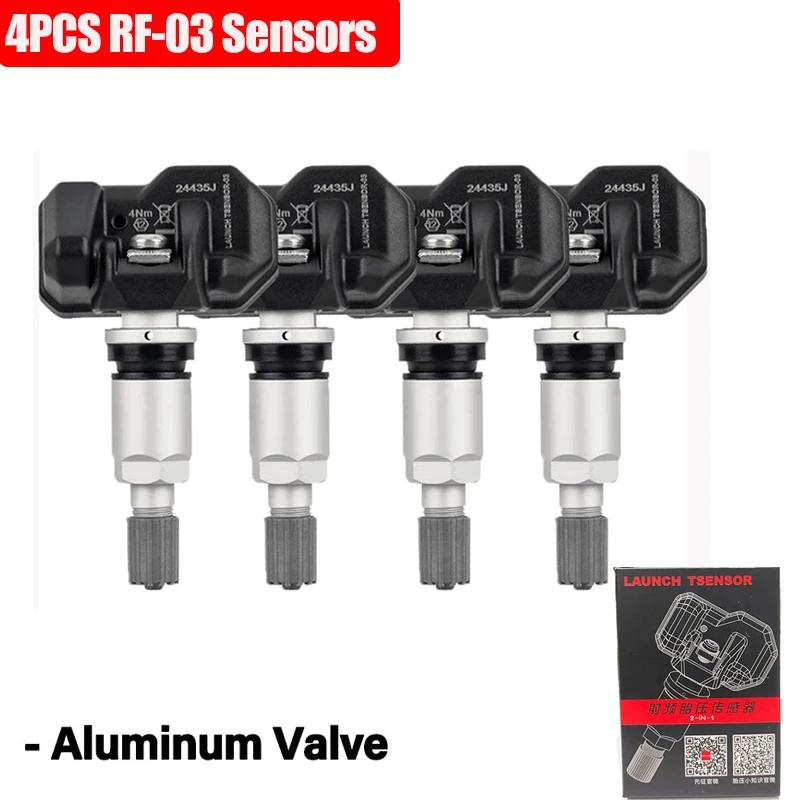 2026 Launch RF03 TPMS Sensor 315/433MHz Universal Programmable Tire Pressure Sensor Compatible with 98% Car for Toyota Ford BMW