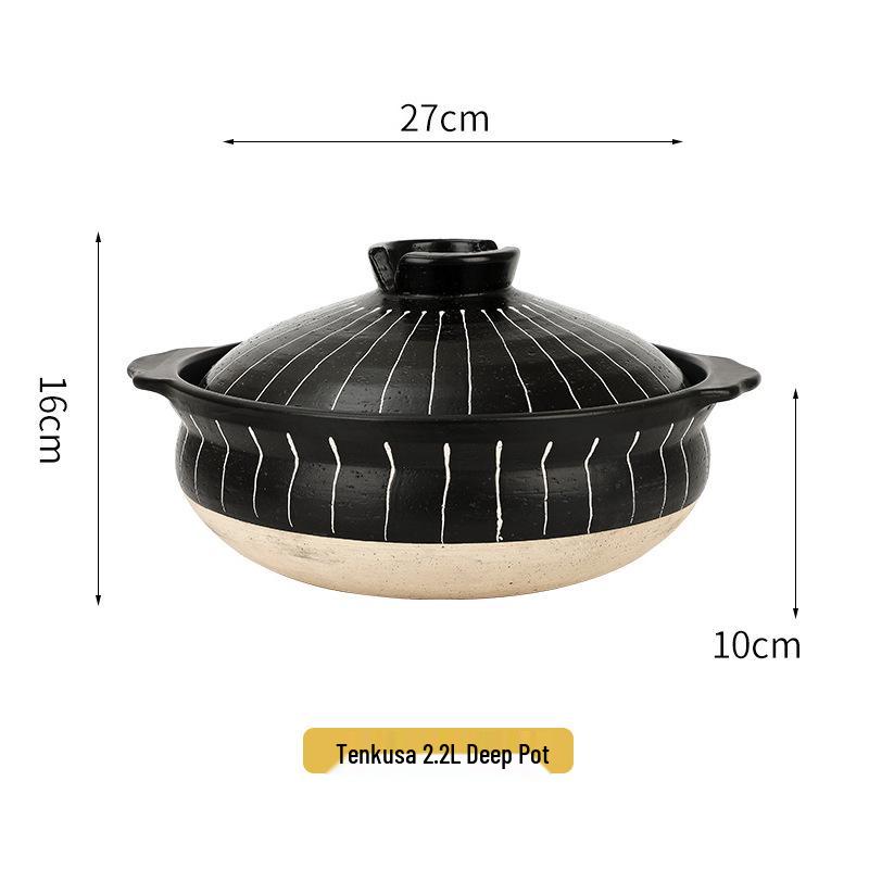 Bao Yi High-Temperature Japanese Ceramic Clay Soup Pot for Gas Stove