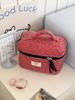 Gesteppte Herz karierte Kosmetiktaschen für Damen Make-up-Etui Große Kapazität Damen Reise-Aufbewahrungstasche Lässige Mädchen Handtasche Clutch-Geldbörse