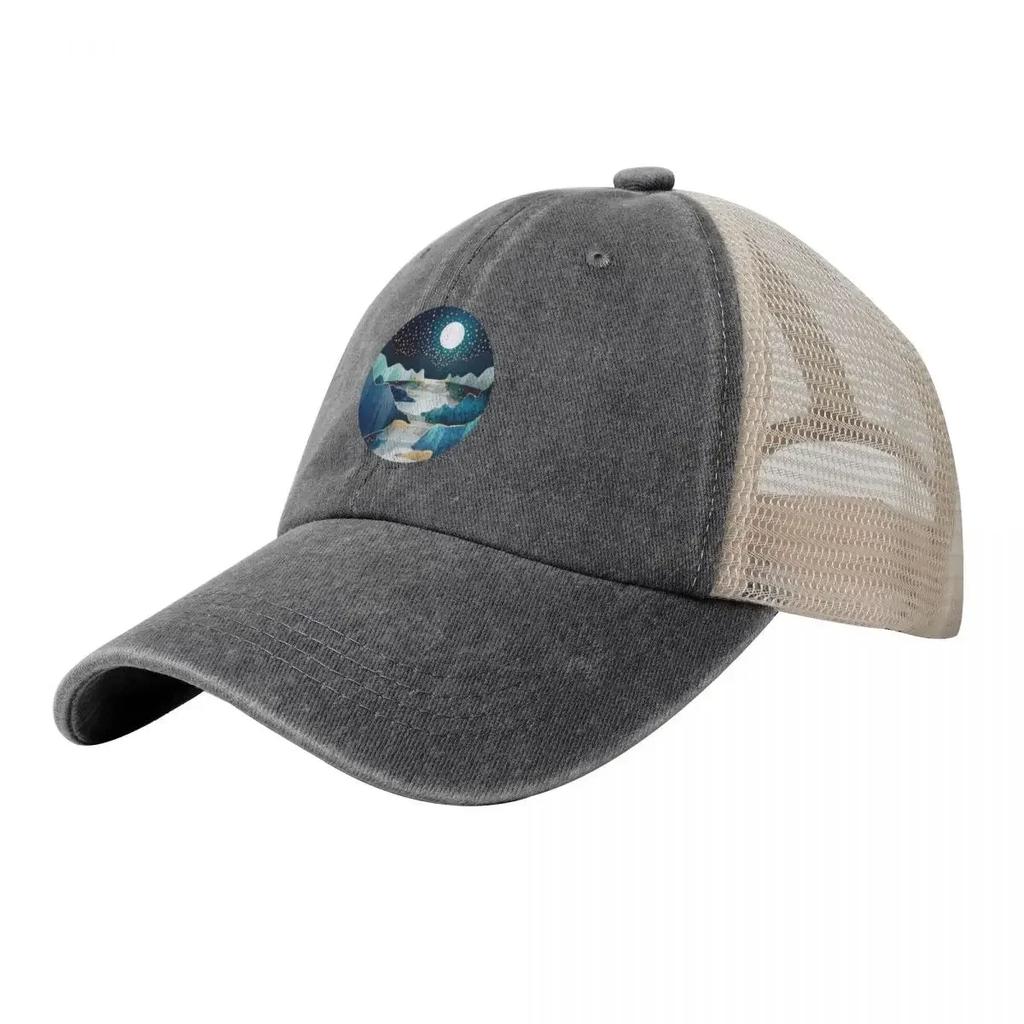 Moon Glow Cowboy Mesh Baseball Cap Sports Cap New Hat Hat Beach hiking hat For Unisex Womens