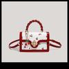 2025 Super Fire Texture Bag Bag Women's Bag 2025 New Niche Contrasting Color Cherry Printing Texture Fashionable Shoulder