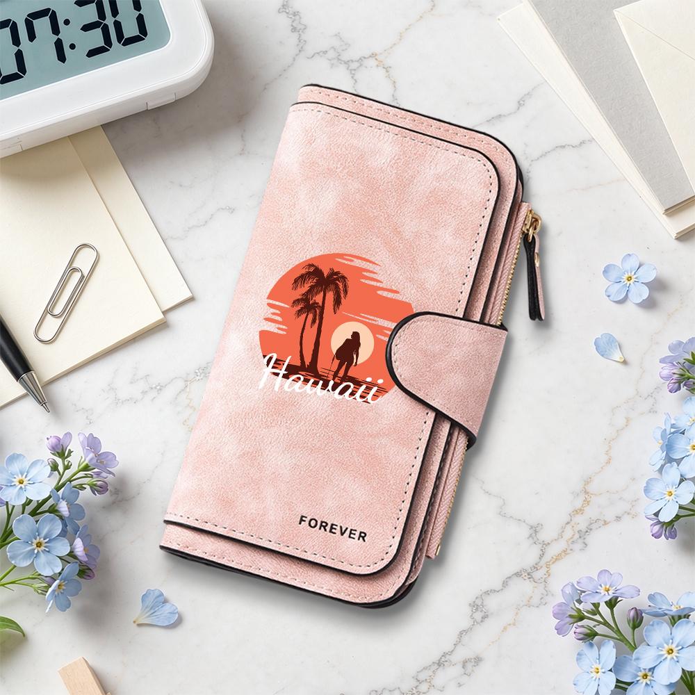 Hawaii Style Casual Long Wallet for Daily Use