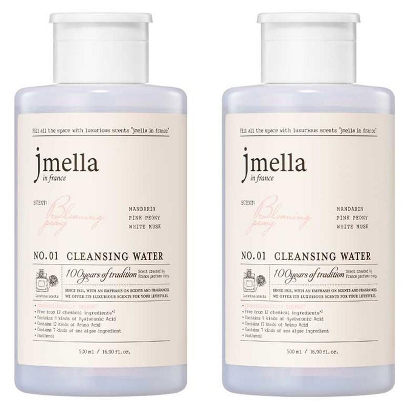 J.Mela In France Blooming Peony Cleansing Water, 500ml, 2 Pcs