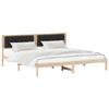 Struttura Letto Nera 200 x 200 cm Legno Massello di Pino