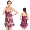 Women's Cranes Large Size Short Section Thin Halter Dress Inside The Summer Sexy V-neck Homewear Pajamas