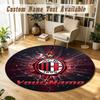 Round Rug Custom NameAC Milan Pattern Non Slip Carpet Home Floor Decor