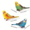 3pcs Hand-Painted Mini Parrot Black Phoenix Statue Animal Decoration Indoor Outdoor Garden Desktop Sculpture Outdoor Decorations