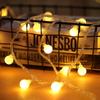 USB Plug-in & Battery-Powered Dual-Use LED String Lights White Ball Style Fairy Lights Christmas Wedding & Party Holiday Decorations 3M/6M/10M