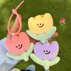 New Cute Flower Keychain Colorful Tulip Plush Key Chain Kawaii Soft Plush Bag Charms For Women Girls Handmade Adorable Gift