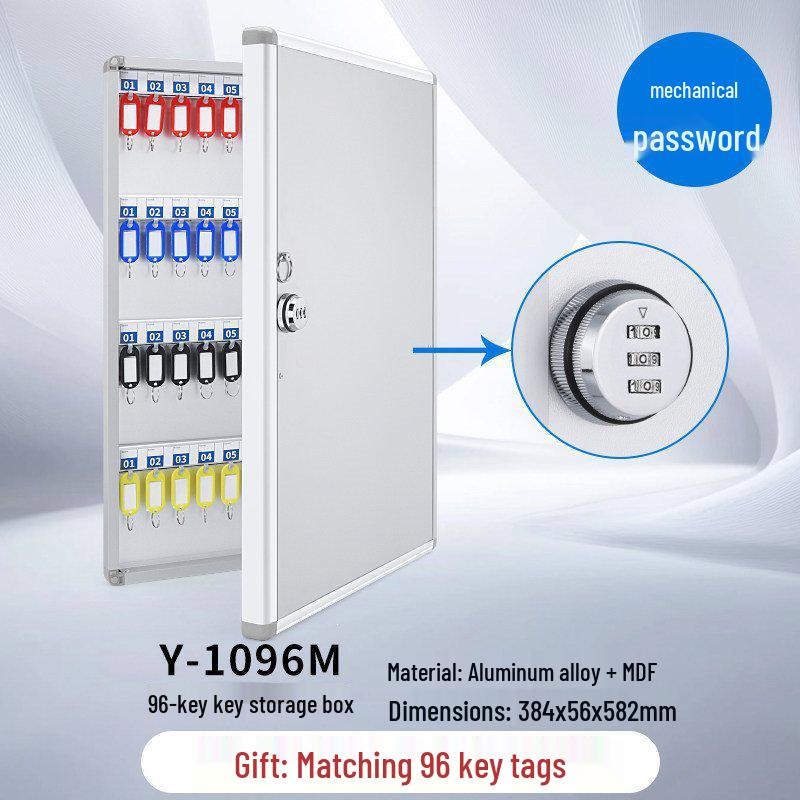 Wall-Mounted Key Management Cabinet with Password Lock for Real Estate and Car Keys.
