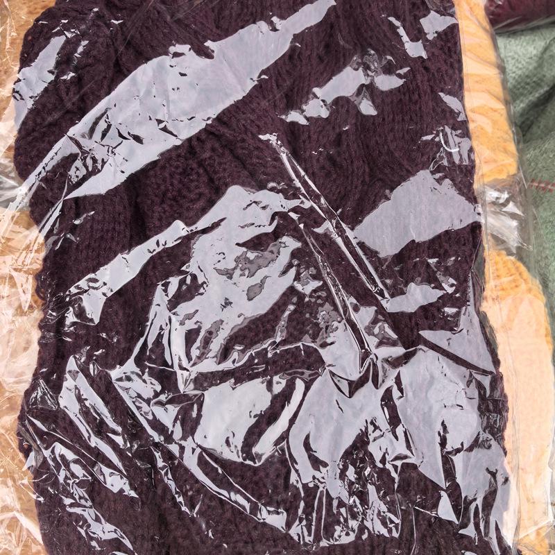 Women's Warm Wool Knitted Scarf - Solid Color Shawl for Autumn/Winter