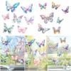 Multicolor Electrostatic Window Stickers Static Butterfly Glass Stickers  Home Decoration