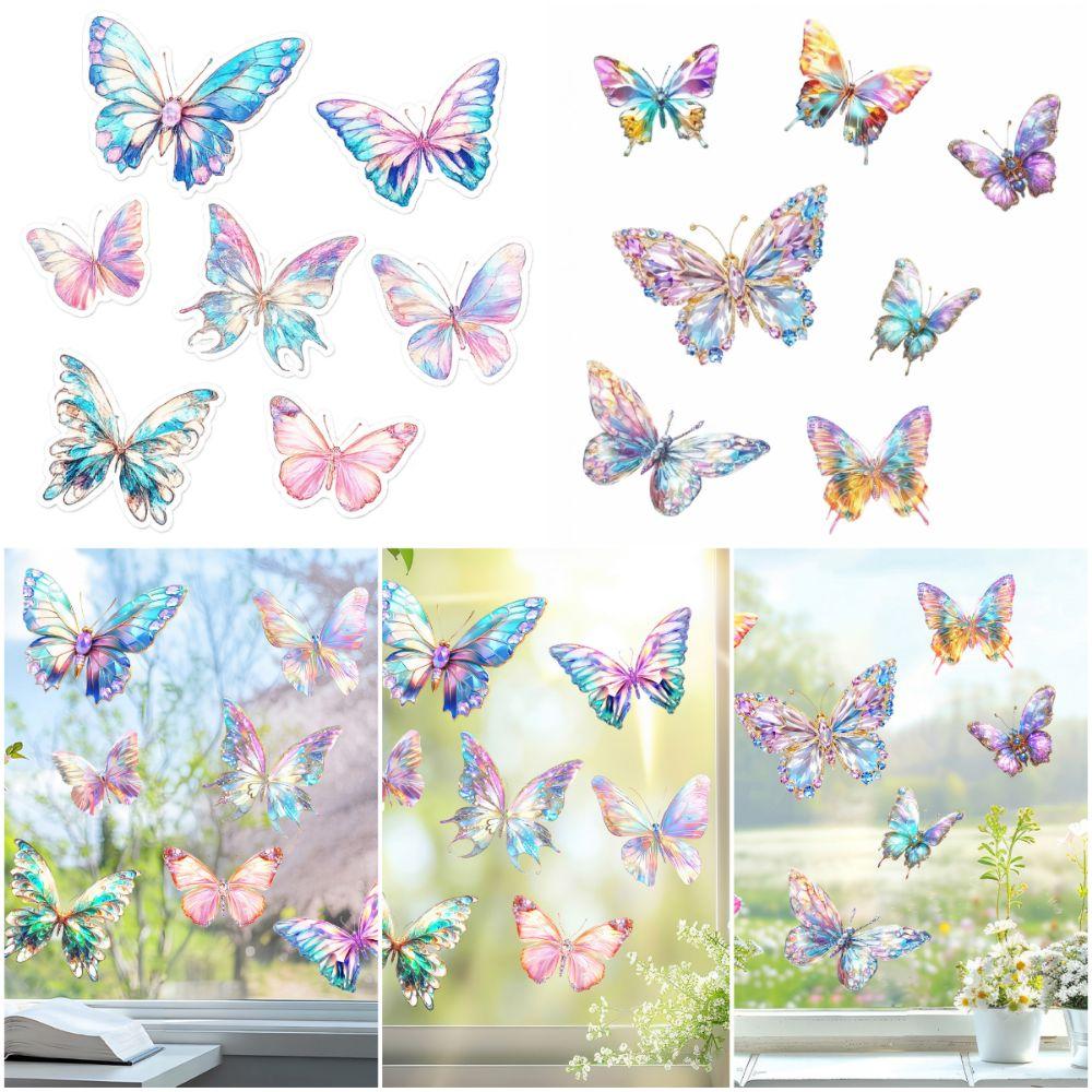 Multicolor Electrostatic Window Stickers Static Butterfly Glass Stickers  Home Decoration