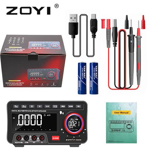 

ZOYI ZT-5566SE Desktop Voice Multimeter Professional Digital Bluetooth 19999 Counts True RMS Auto Range DC/AC Meter
